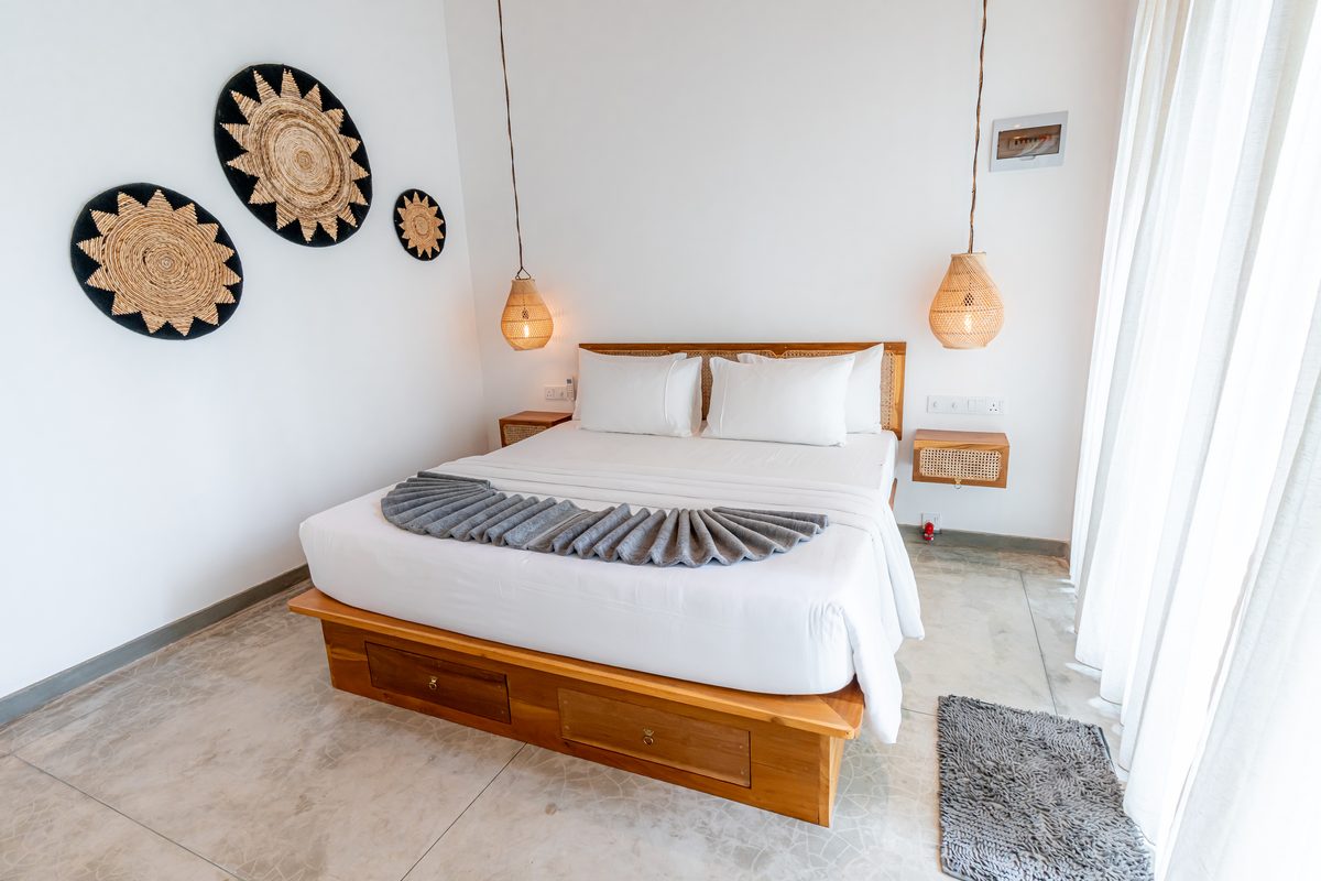 Deluxe double room at the Sri Lanka surf house