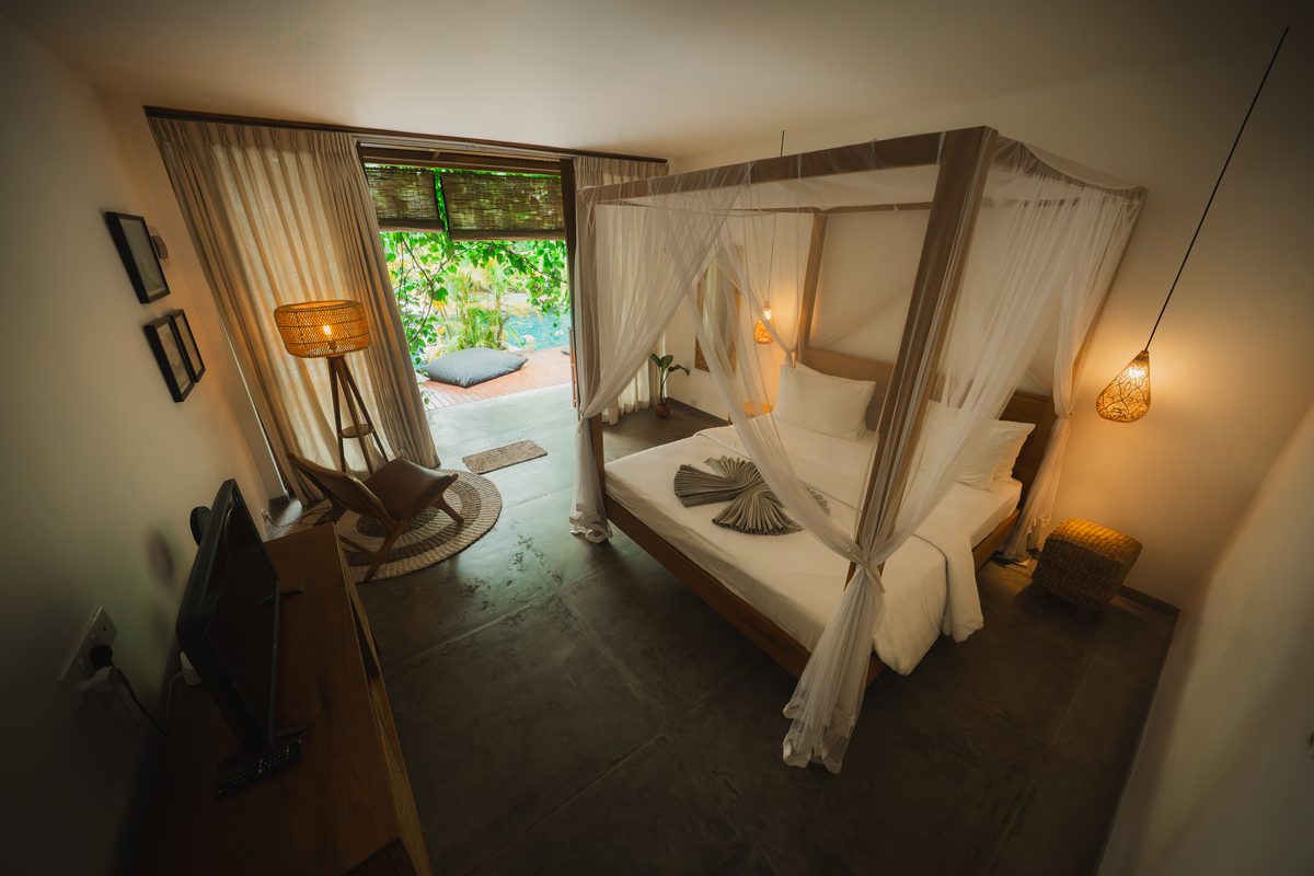 Superior double room at the Sri Lanka surf house
