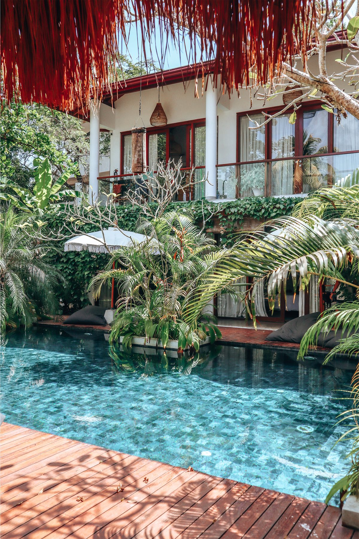 Solid Surf House villa exterior with pool in Weligama Bay